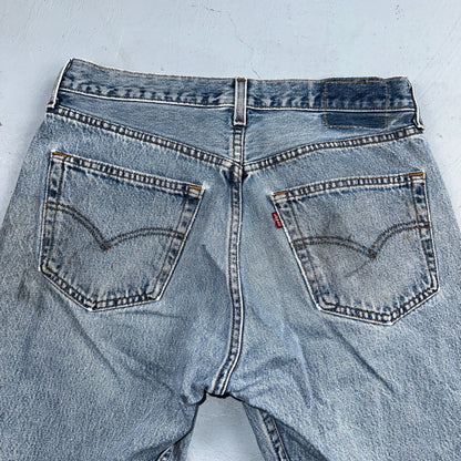 Levis 501 Vintage Y2K XX Straight Leg Jeans 90s Blue Light Wash 33x30 Act 32x28