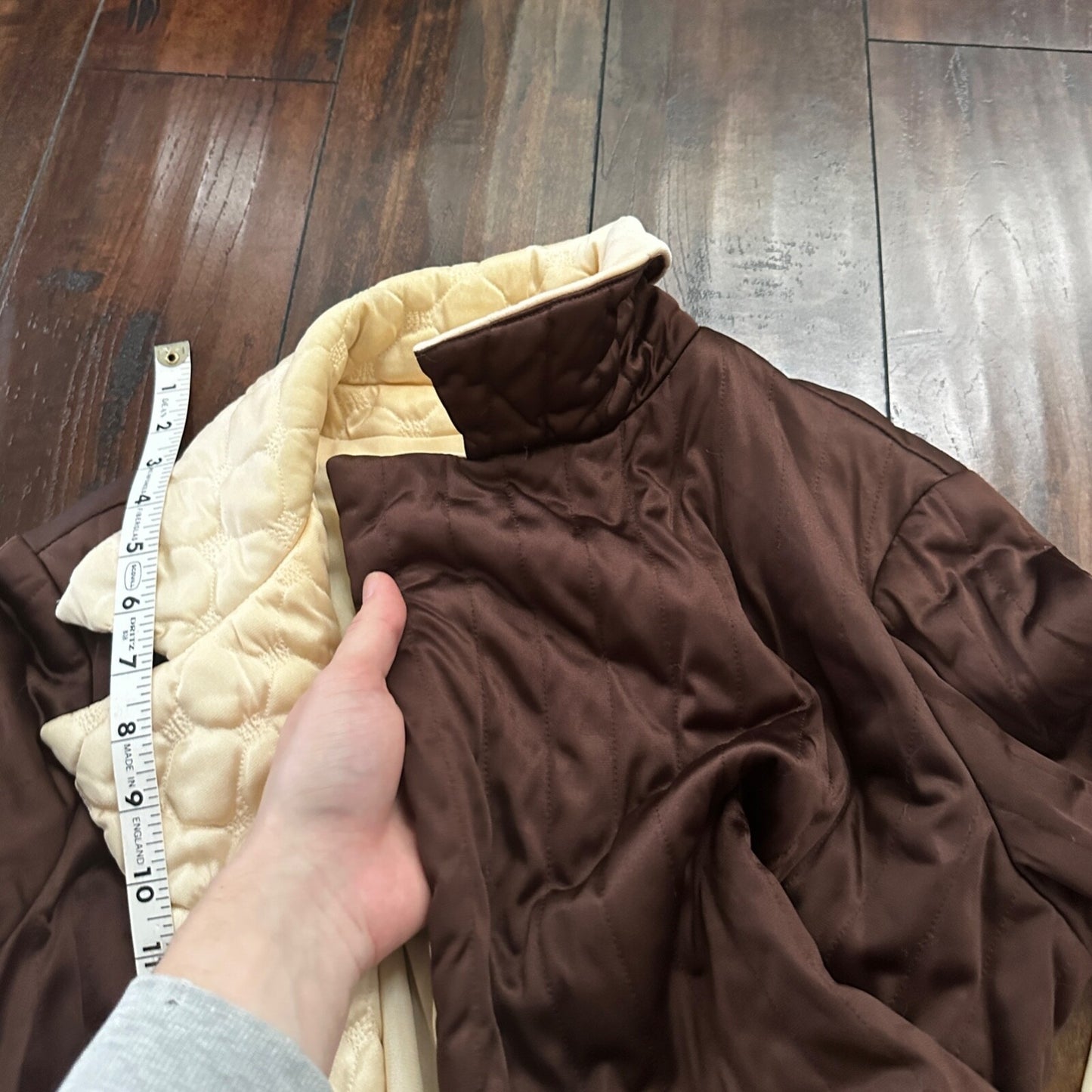 VTG Mod Brown VANITY FAIR Wrap NYLON Peignoir Robe Nightgown Gown