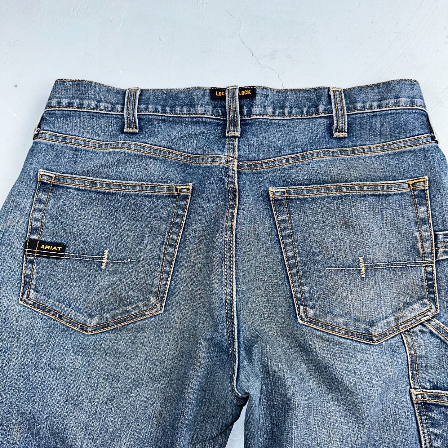 Ariat Rebar Jeans Men's 35x34 Blue M4 Workhorse Edge Boot Cut Western