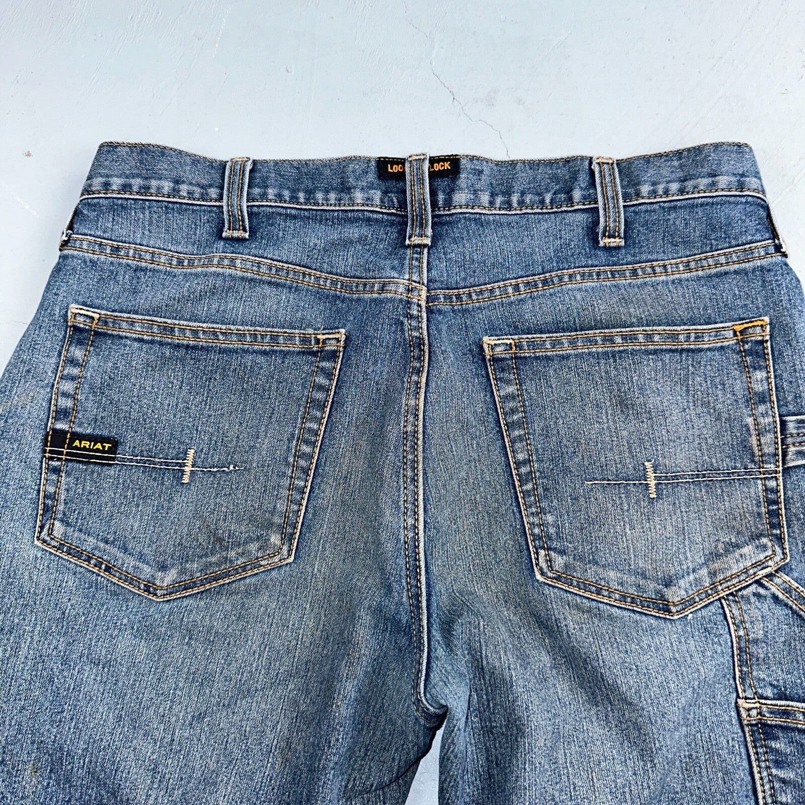 Ariat Rebar Jeans Men's 35x34 Blue M4 Workhorse Edge Boot Cut Western