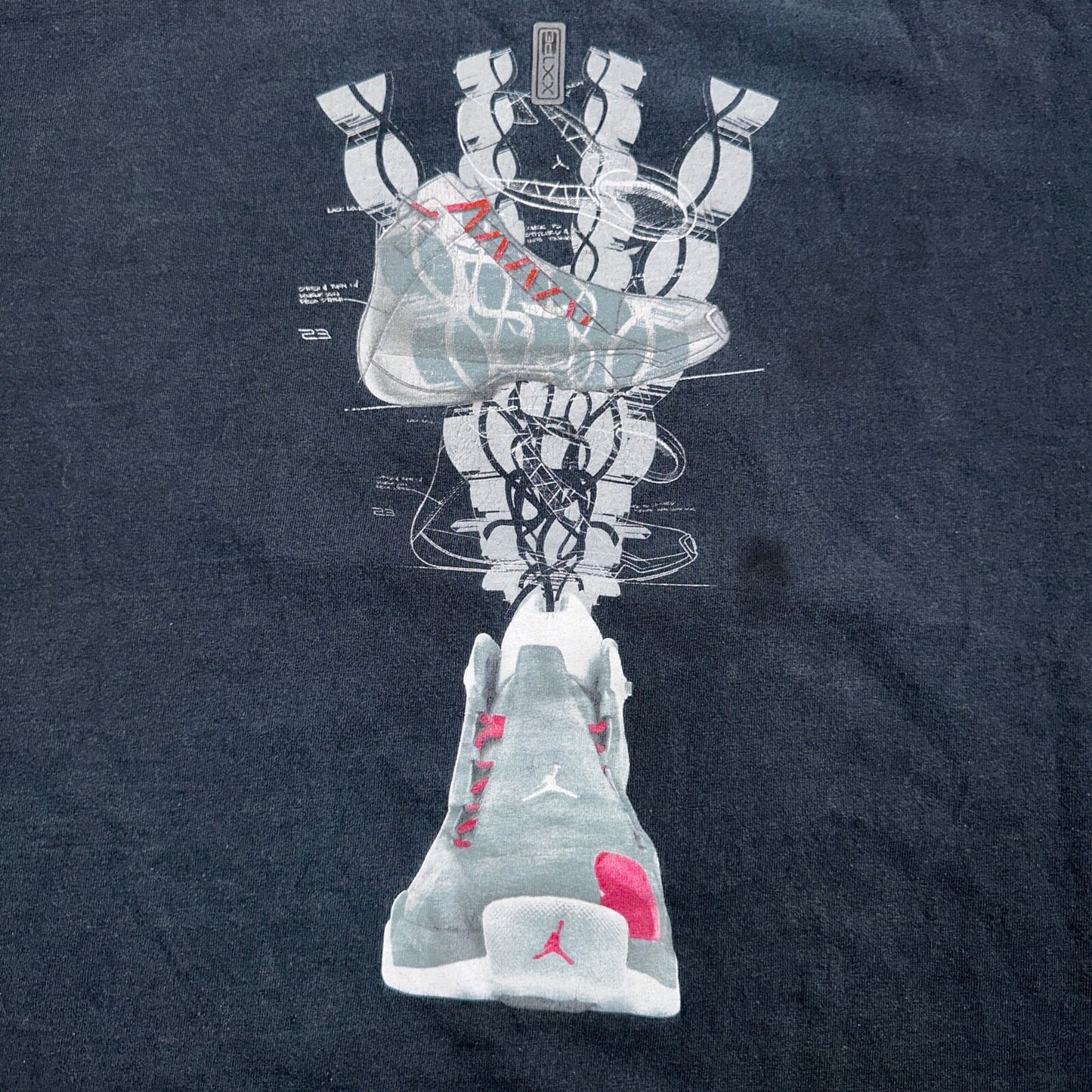 Nike Air Jordan 21 VTG T Shirt 2XL 2006 Y2K Promo Sole Shoe Basketball