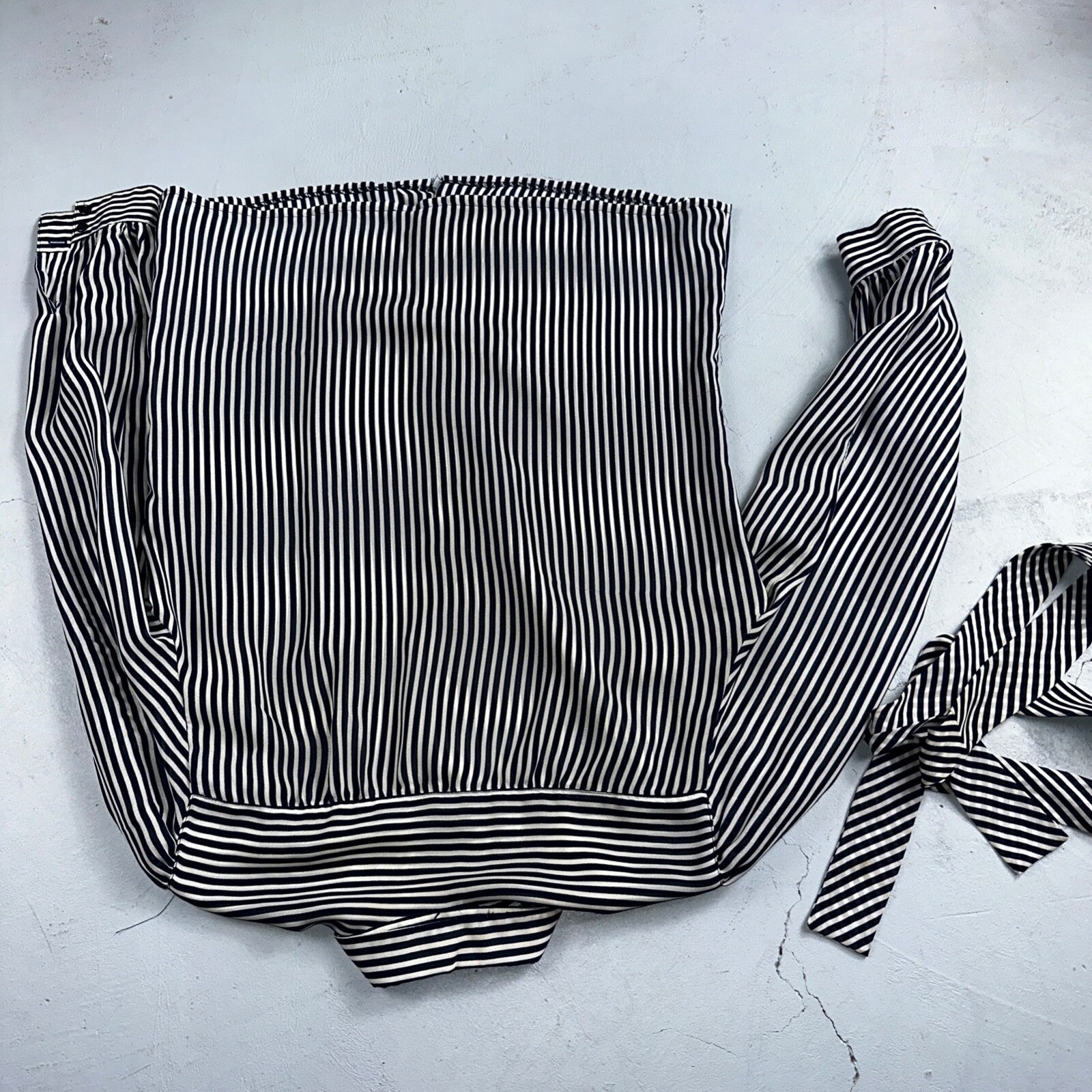 Vintage 1980s Act III Striped Check Blue White Coquette Romantic Shirt US Button