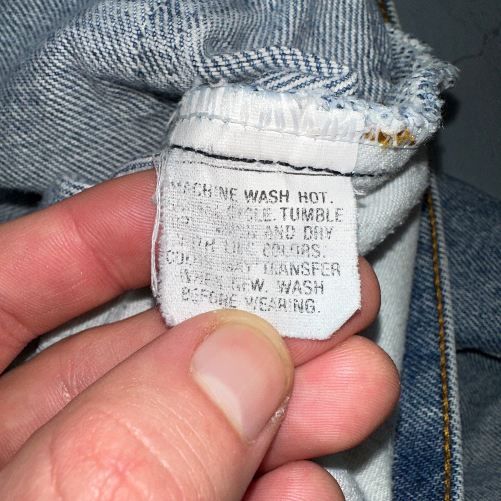 Levis 517 Vintage 80s USA Boot Cut Leg Jeans Light Wash Orange Tab Act 32x30