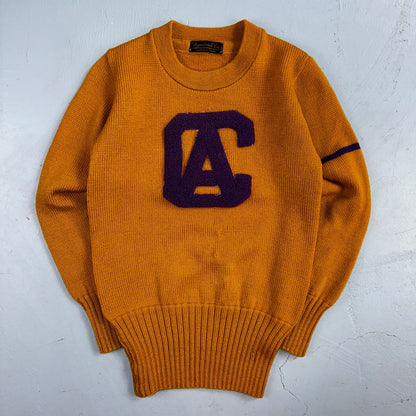 California VTG 1920s Letterman Sweater Varsity Letter University Wool Antique 20