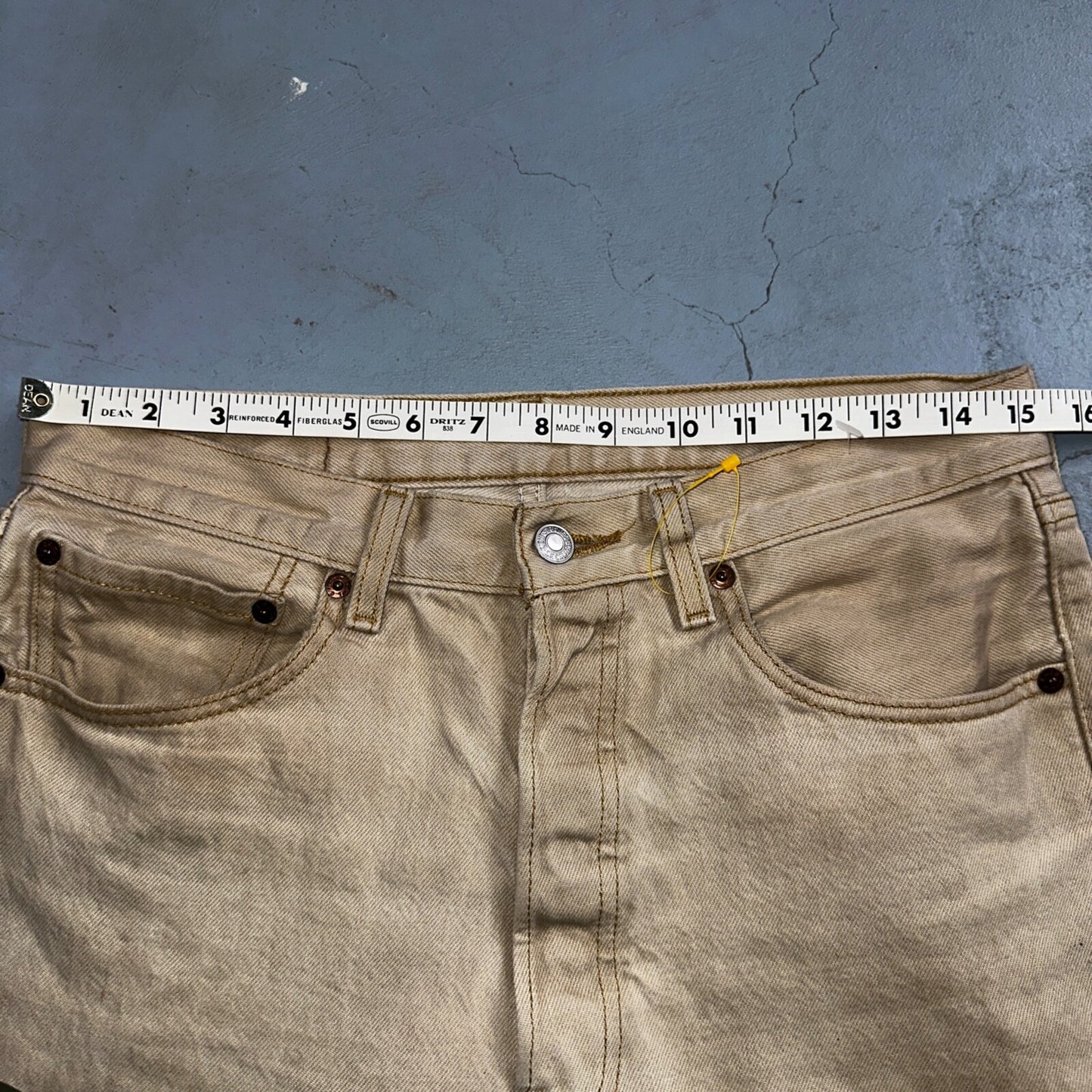 Levis 501 Vintage Y2K Mexico XX Straight Leg Jeans Beige Wash 32x32 Ac 31x28