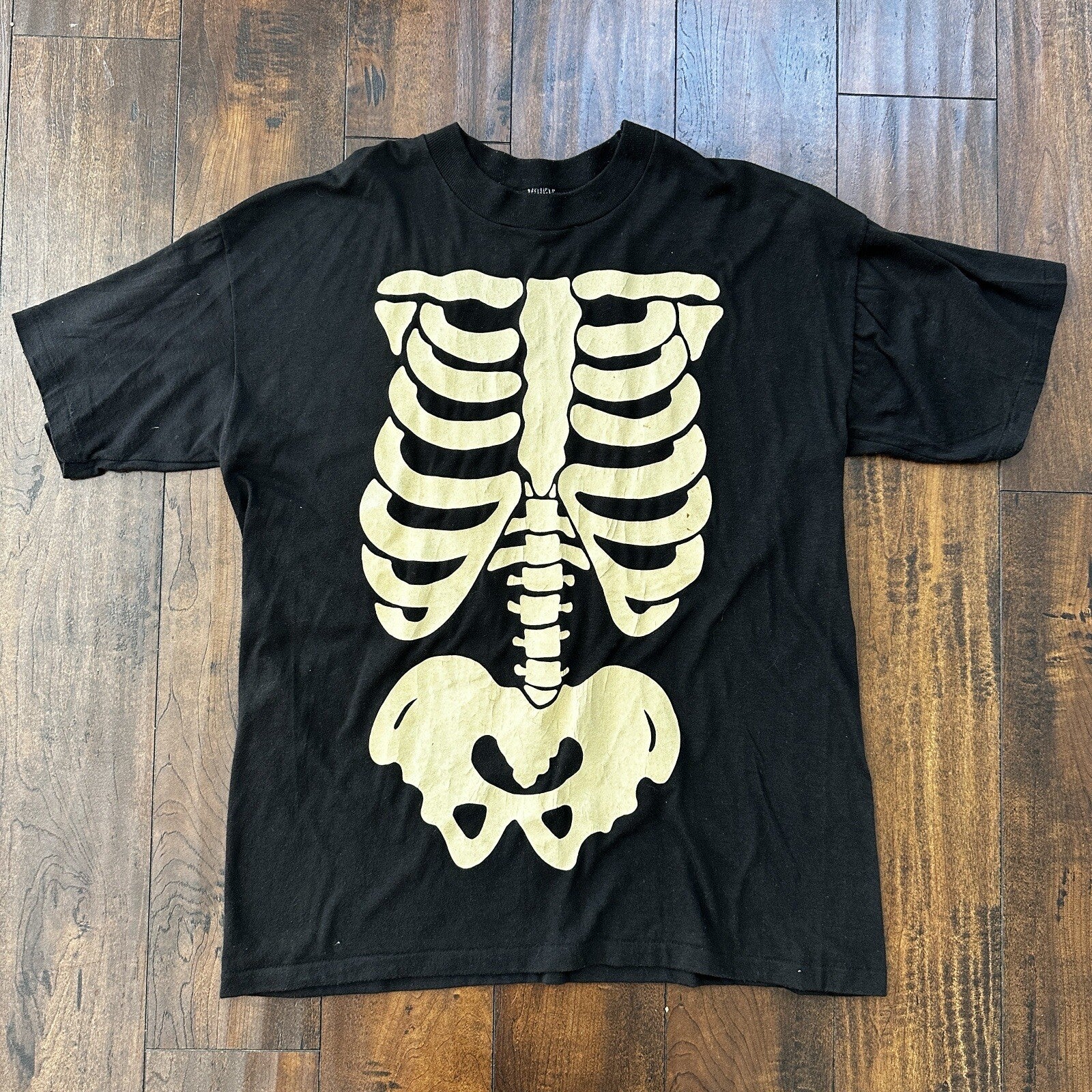 VTG 90s Hallmark Skeleton Bones Leslie Arwin T Shirt Made In USA XL Halloween
