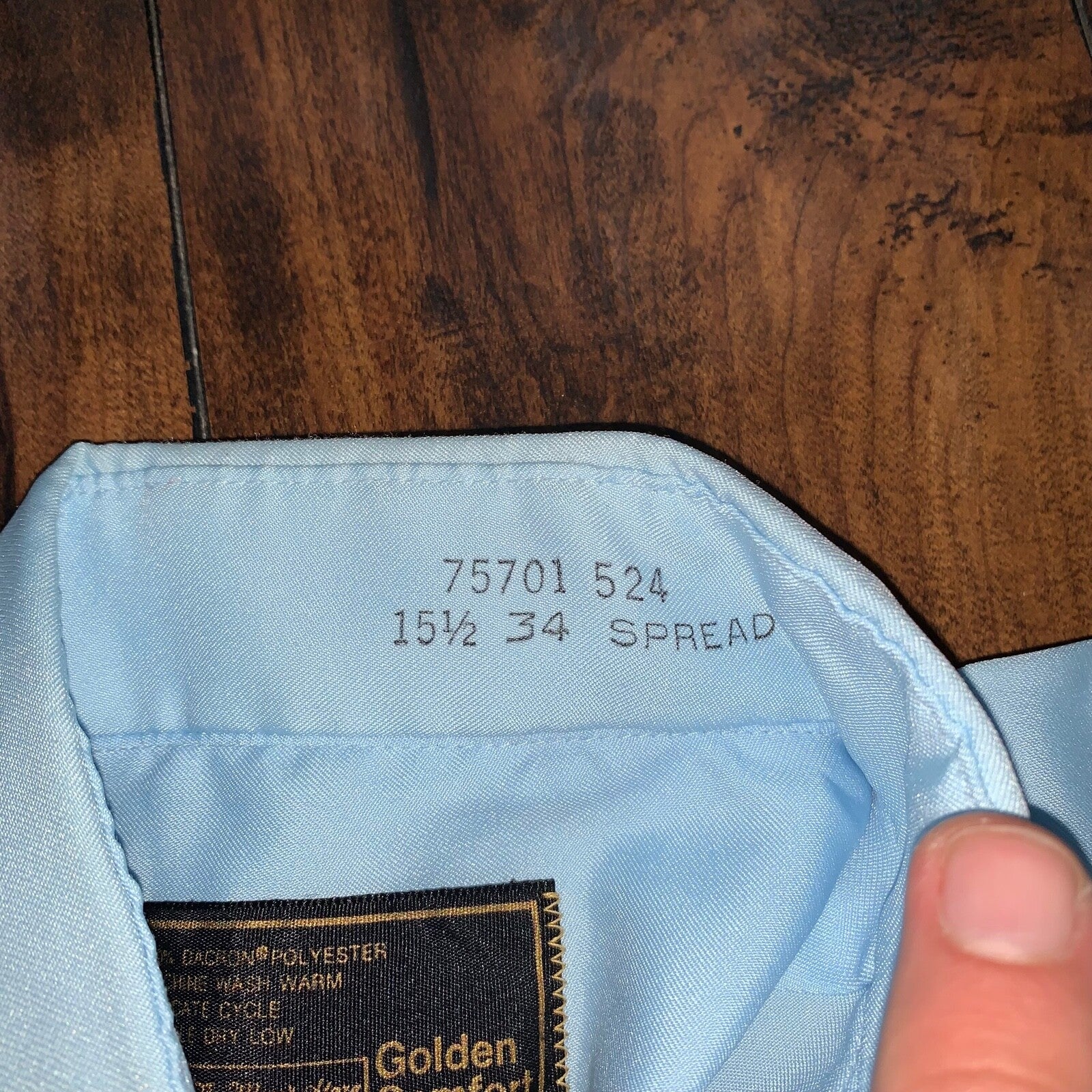 Sears Blue Vintage Button Down Work Shirt Dress 60s 70s Sanforized