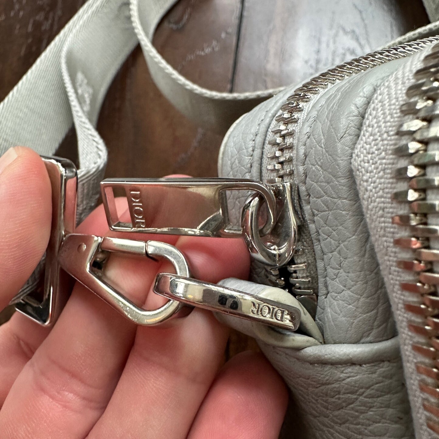 Nike Air Dior Jordan Wings Logo Grey Logo Small Rare Shoulder Bag 100% Authentic