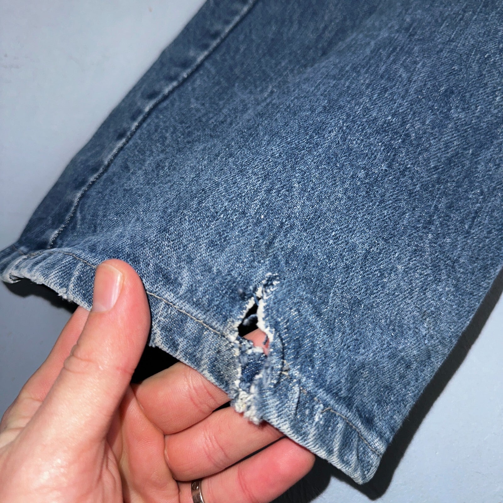 Levis 517 Vintage 80s USA Orange Tab Bootcut Flare Blue Worn Jeans Act 32x26