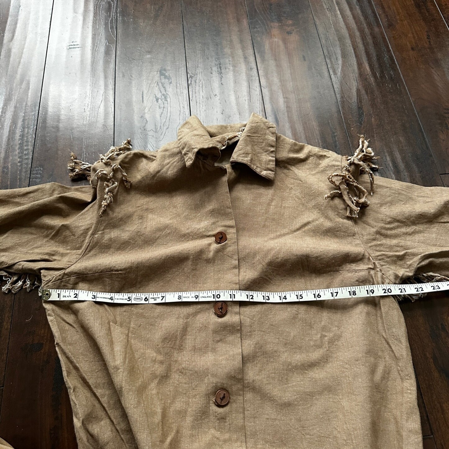 Vintage USA Rockabilly Womens Dress Shirt 60s 70s Top Bottom Brown Button Unique