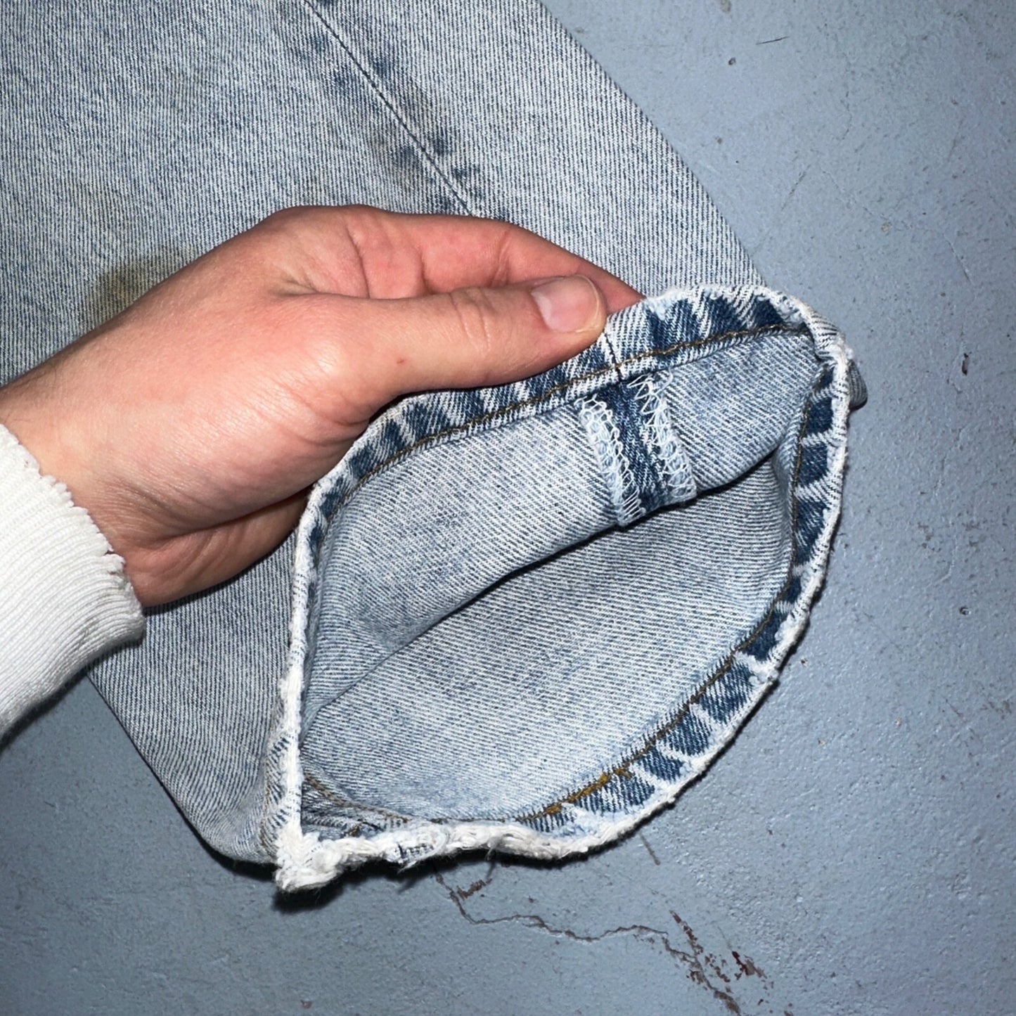 Levis 501 Vintage 90s USA XX Straight Leg Jeans Blue Light Wash 34x36 Act 31x32