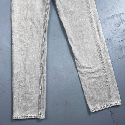 Levis 501 Vintage 90s USA XX Straight Leg Jeans Gray Light Wash 31x34 Act 29x32