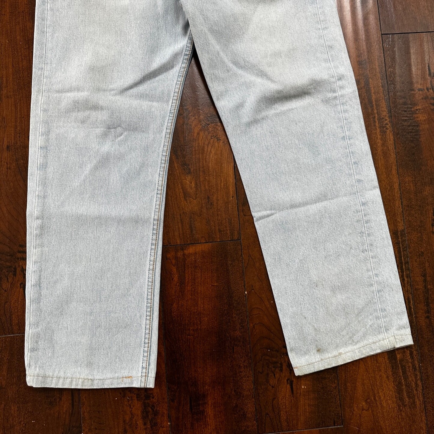 VTG 90s Levis 501 Button Fly 34x30 UK Tag Jeans Light Wash Blue XX Act 32x27