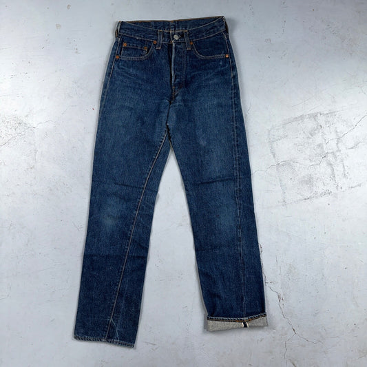 Levis 501 Vintage 80s Redline Selvedge USA XX Jeans Dark Wash 27x34 Act 25x31