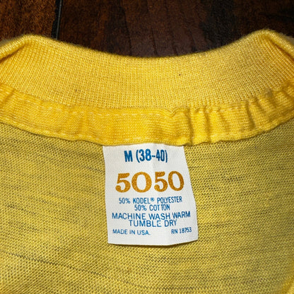 Dive A Virgin Islands Yellow VTG T Shirt Swim Swimming Rare Funny 70s 80s Joke