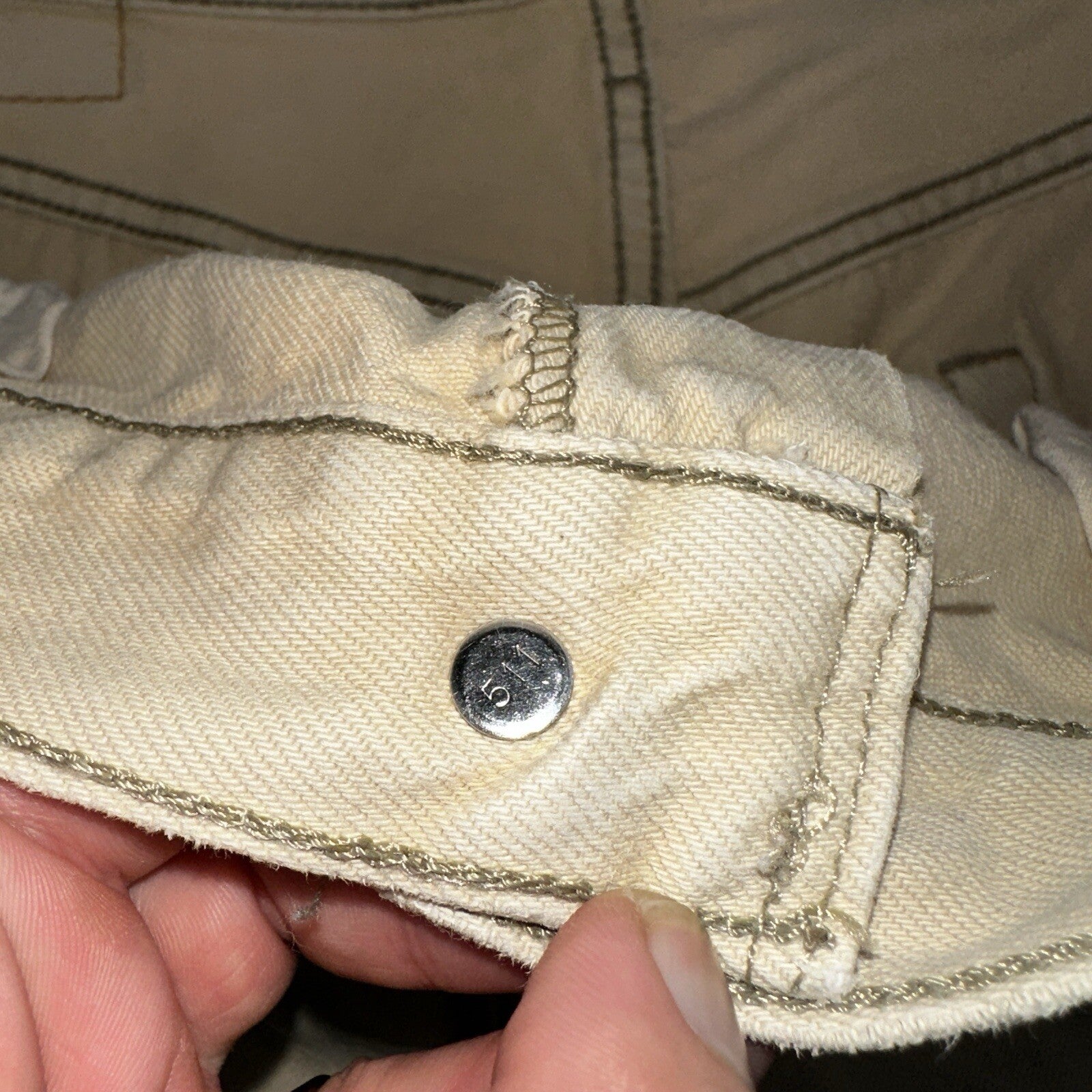 Levis 501 Vintage 90s USA XX Straight Leg Jeans Yellow Khaki 36x32 Act 34x31