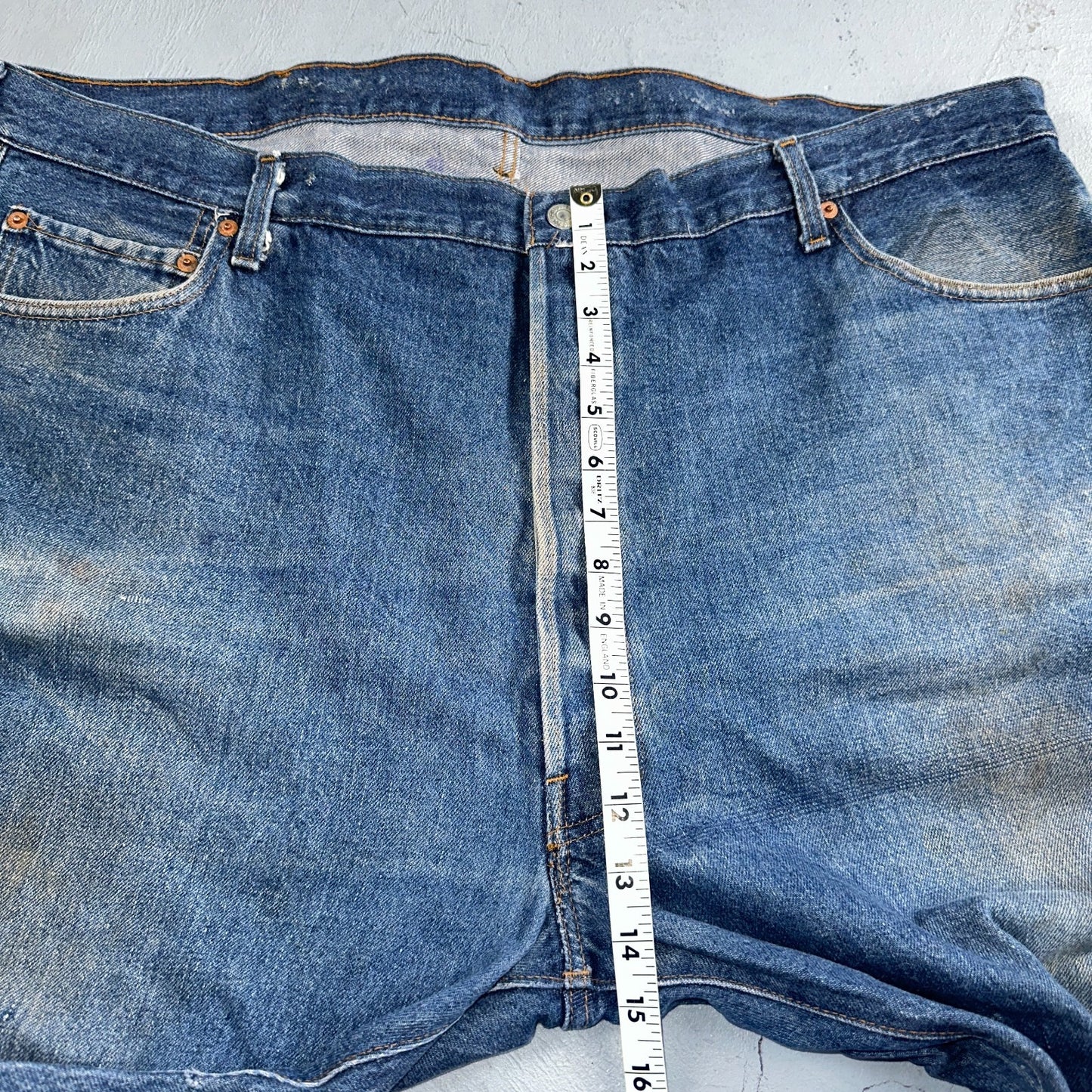 Levis 501 Vintage 80s Redline Selvedge USA XX Jeans Med Wash 48x30 Act 44x25