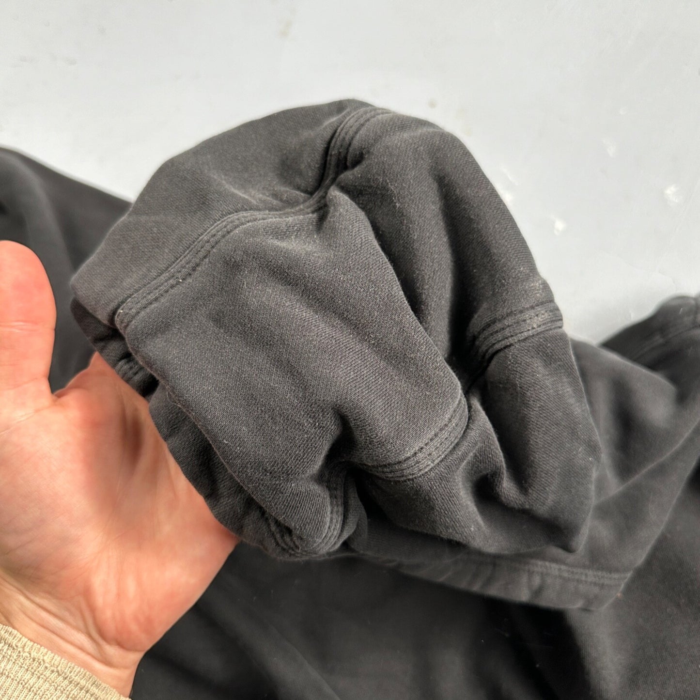 Nike Hoodie Men 2XL Black Swoosh Hooded Pullover Tonal Basic Fleece