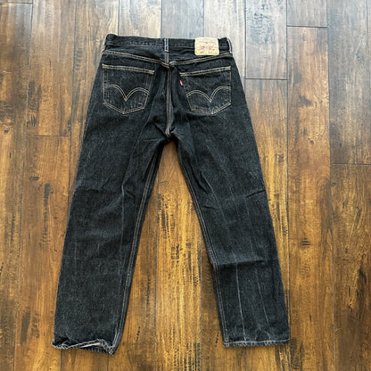 Levis 501 Vintage Y2K Straight Leg XX 2000s Jeans 32x29 Black Wash 35x32