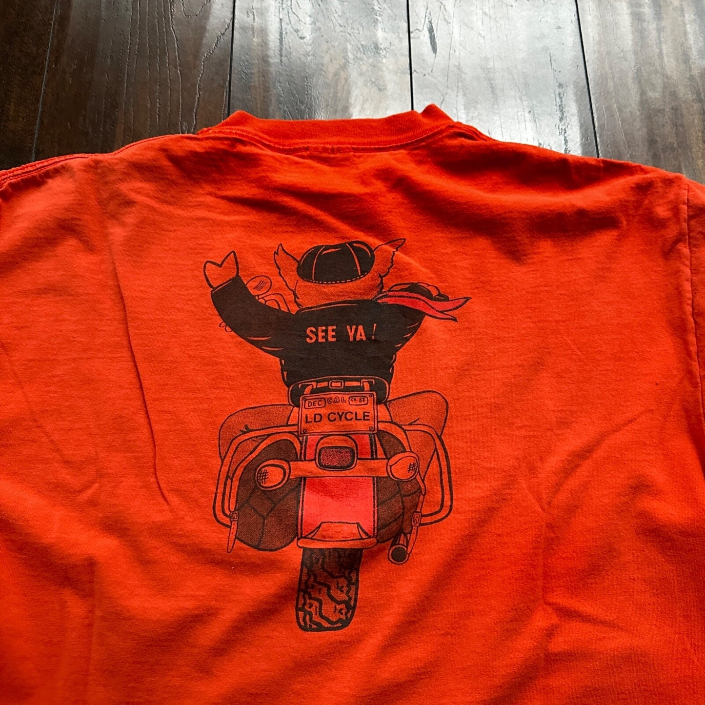 Vacaville California Hog Vintage T Shirt 80s Motorcycle Harley Davidson Pig LD