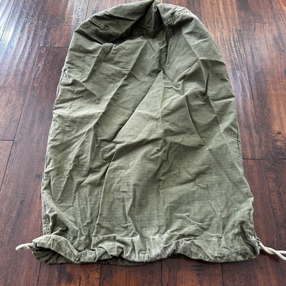VTG WWII Canvas Garment Laundry Bag HBT Military Denim 1940s 40s 50s Stencil