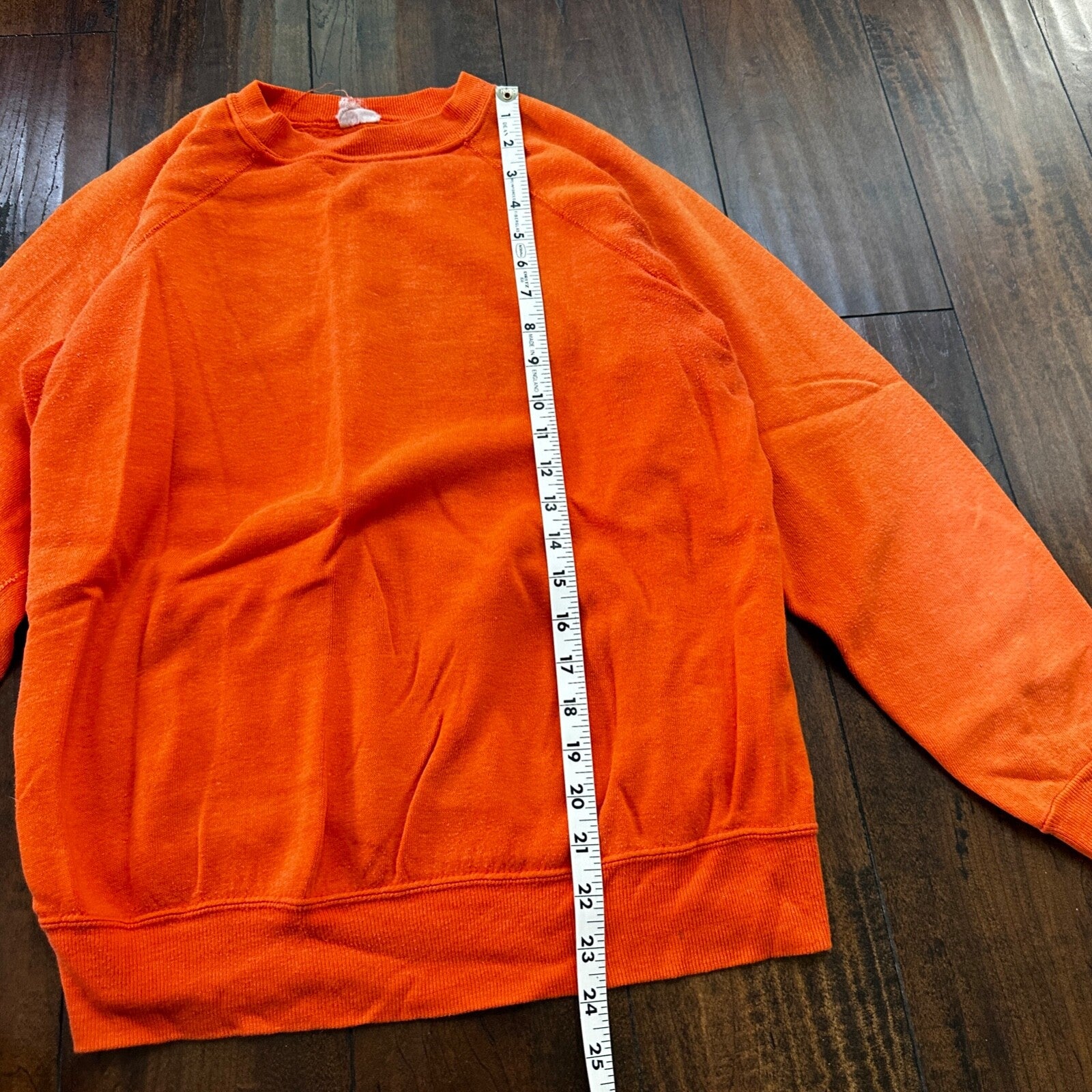 VTG 1960s Rockabilly Sweatshirt Sweater 60s 70s Blank Basic Afterhood USA Orange