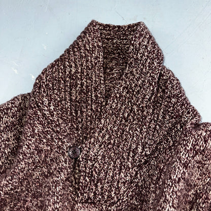 Vintage LL Bean Shawl Collar Pullover Sweater Lambswool Blend Red Men’s XL