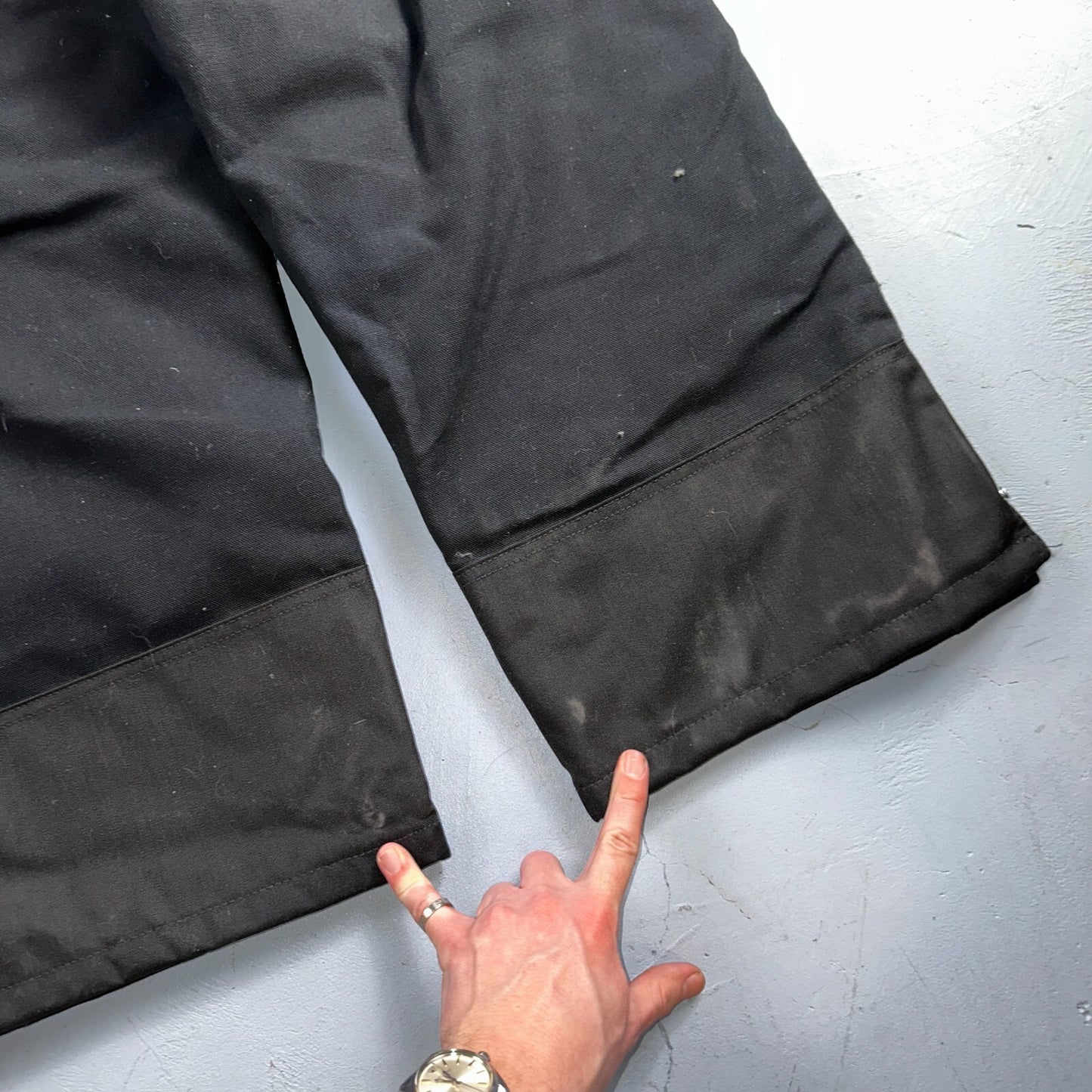 Carhartt R41 Quilt Lined Bib Overalls Mens 42x30 Black Duck Double Knee Tags VTG