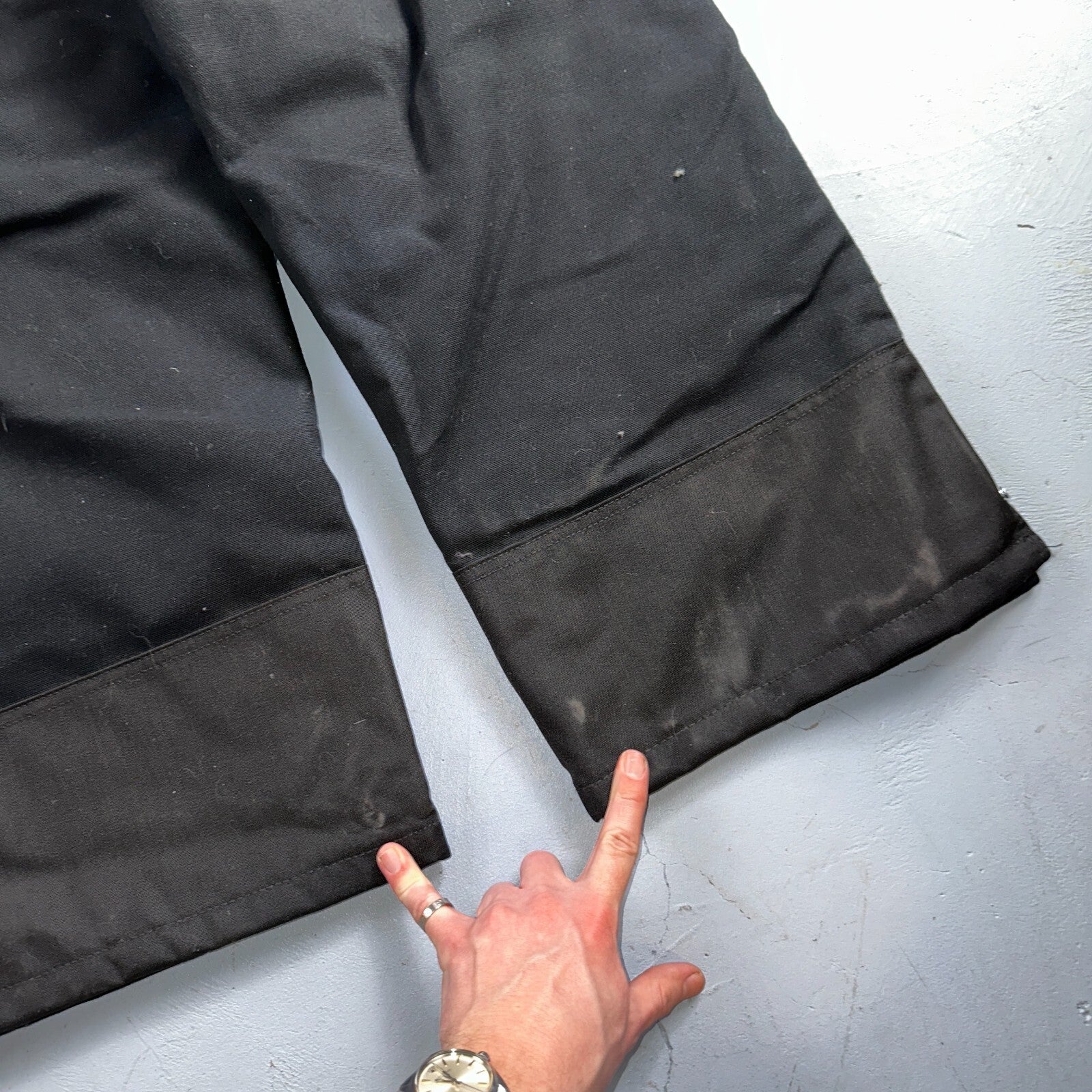 Carhartt R41 Quilt Lined Bib Overalls Mens 42x30 Black Duck Double Knee Tags VTG