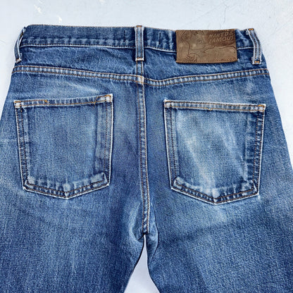 Naked & Famous Jeans Mens 30x36 Blue Dirty Fade Selvedge Denim Skinny Guy