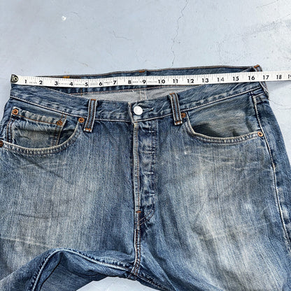 Levis 501 Vintage Y2K XX Straight Leg Jeans Blue Med Wash 33x32 Act 33x30