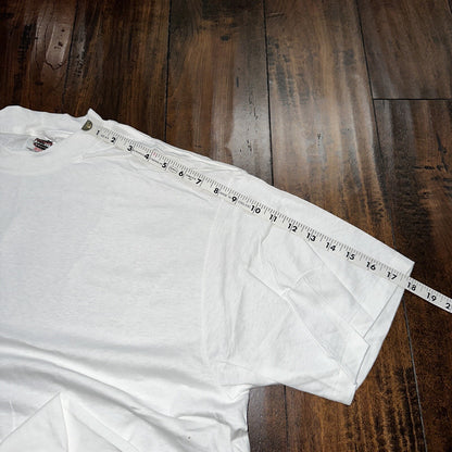 VTG Oneita XL Blank White T Shirt 90s Basic Rap Single Stitch ONE TEE LOT AVAIL