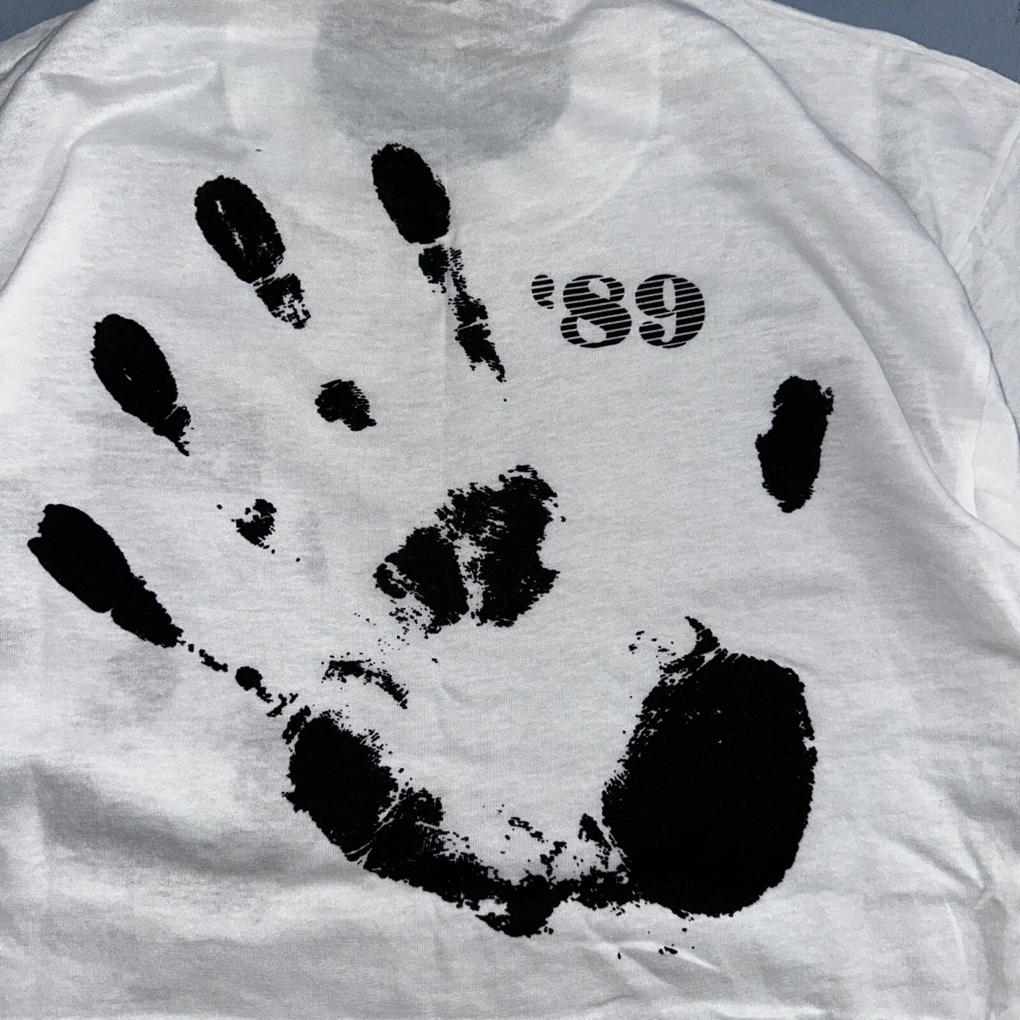 Screen Stars Hand Print VTG T Shirt 80s 1989 Graphic Bumper Rare Car Auto Band