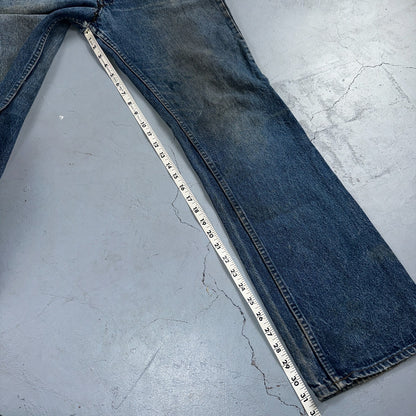 Levis 517 Vintage 80s USA Orange Tab Bootcut Flare Blue Worn Jeans Act 32x31