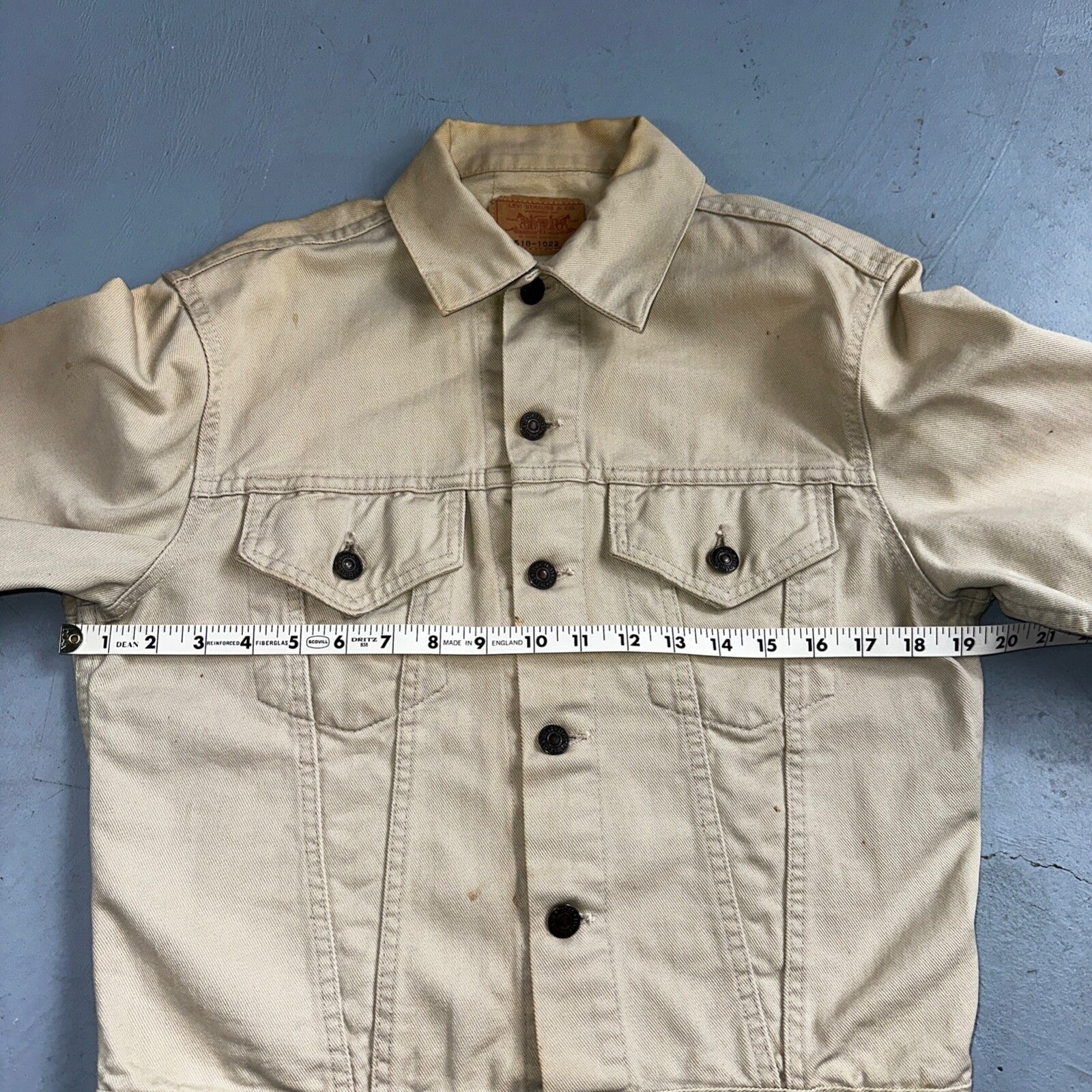 Levis VTG Trucker Jacket 557 Big E Type 3 1960s 60s 70518 1022 White Denim 2