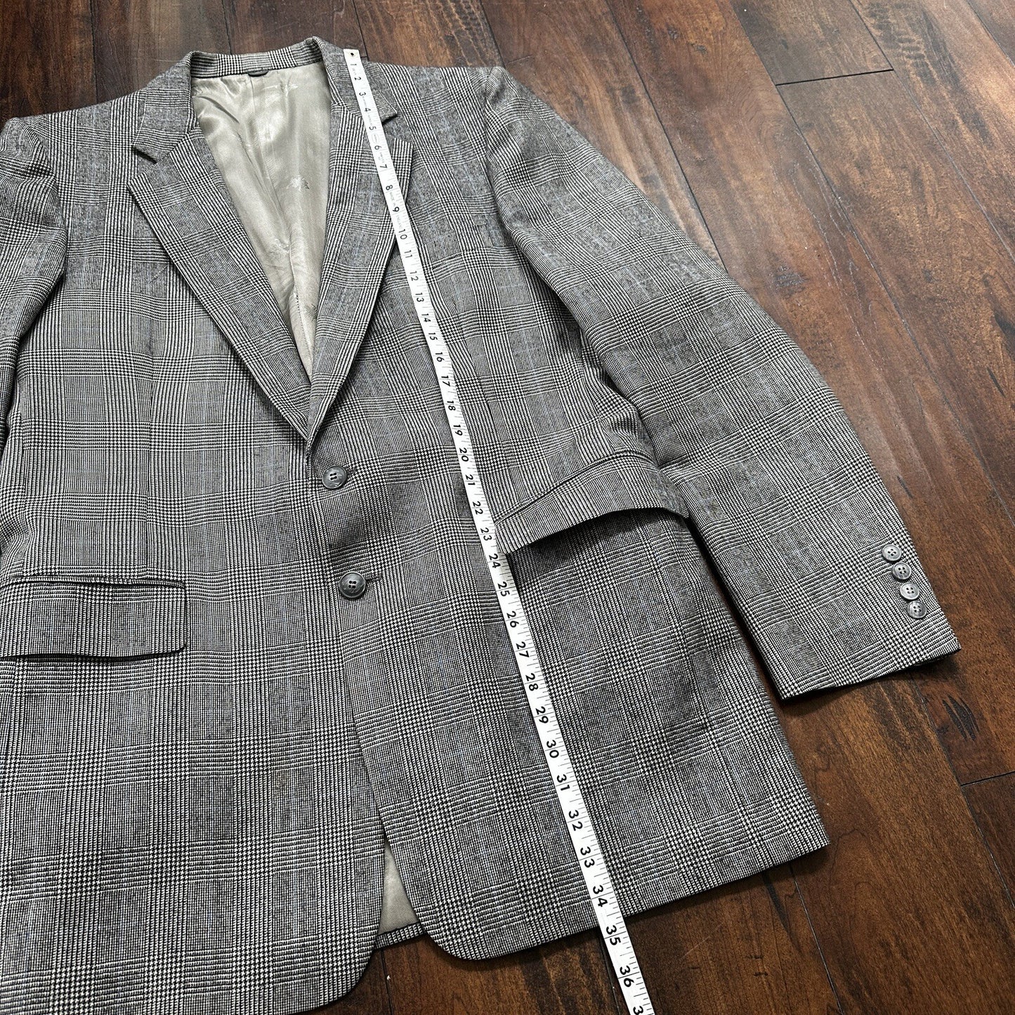 1970s 1980s Gray Oregon Wool Sport Jacket VTG Mens Suit 44 34x32 Rockabilly