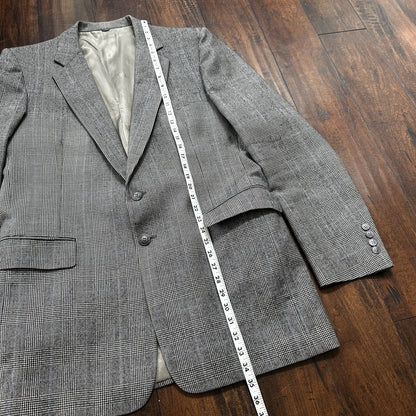 1970s 1980s Gray Oregon Wool Sport Jacket VTG Mens Suit 44 34x32 Rockabilly