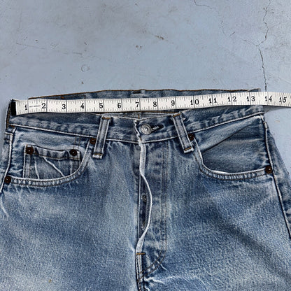 Levis 501 Vintage 80s Redline Selvedge USA XX Jeans Light Wash 29x38 Act 27x33