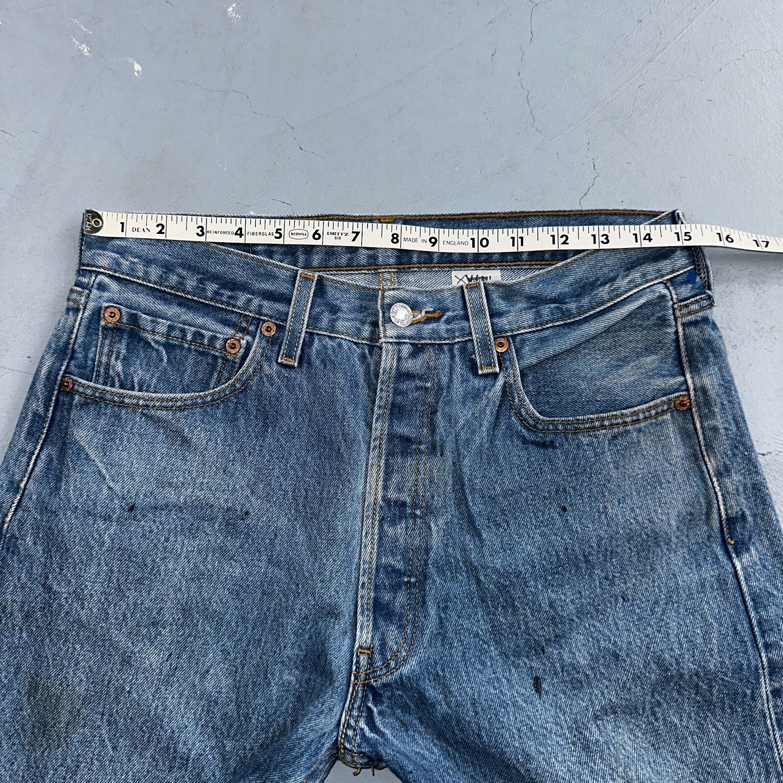 Levis 501 Vintage 90s XX Straight Leg Jeans Y2K Light Wash 33x34 Act 30x30