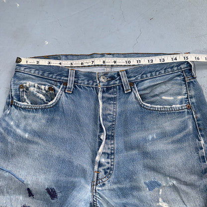 Levis 501 Vintage 80s Redline Selvedge USA XX Jeans Light Wash 34x38 Act 31x34