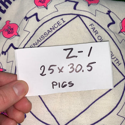 Pig Roast Vintage T Shirt June 24 2000 Funny Cartoon Love Bacon Food Y2K 90s