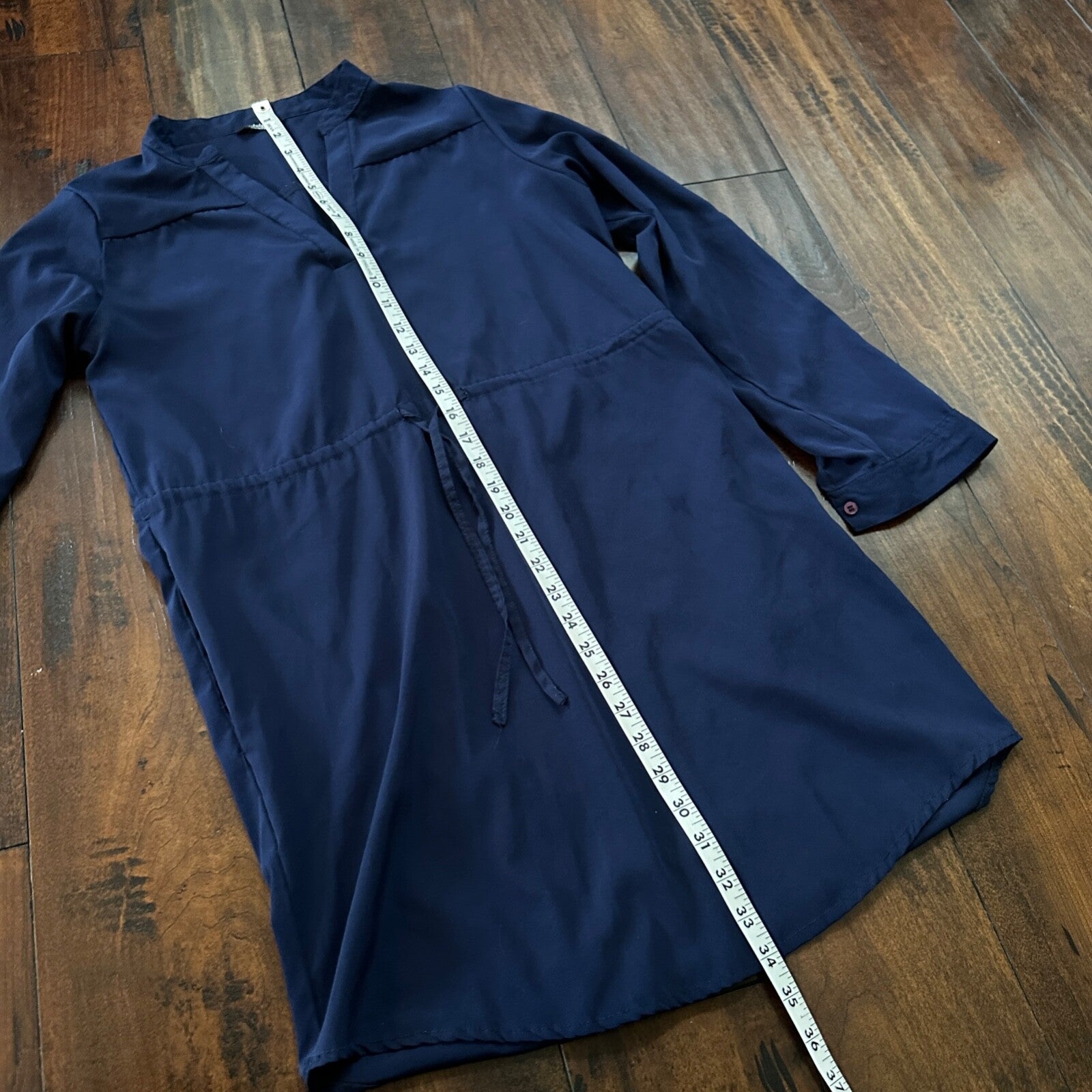 Indulge In Style Women's Dress L Blue Tassel Longe Sleeve Cute Wedding