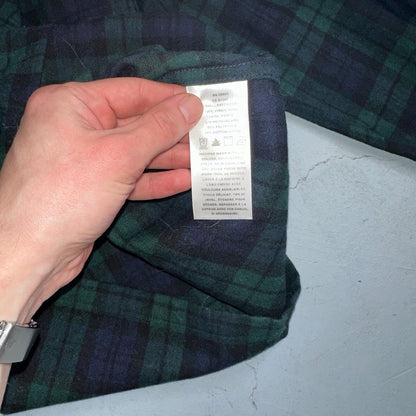 Pendleton Original Board Shirt Mens L Plaid Loop Collar 100% Wool Long Sleeve