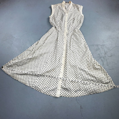 Vintage 1950s Koret of California Polka Dot Shirt Dress San Francisco Rockabilly