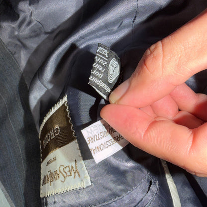 YSL Yves Saint Laurent Vintage Gray Grodin Jacket 38 Blazer Coat France Suit 80s