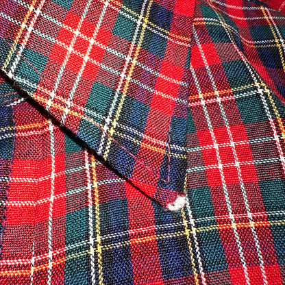 Vintage Pendleton Shirt Mens M Wool Plaid Flannel USA Button 1970s 70s Red