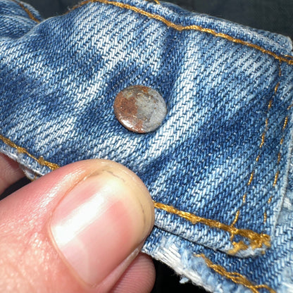 Levis 517 Vintage 80s USA Orange Tab Bootcut Flare Blue Worn Jeans Act 32x34