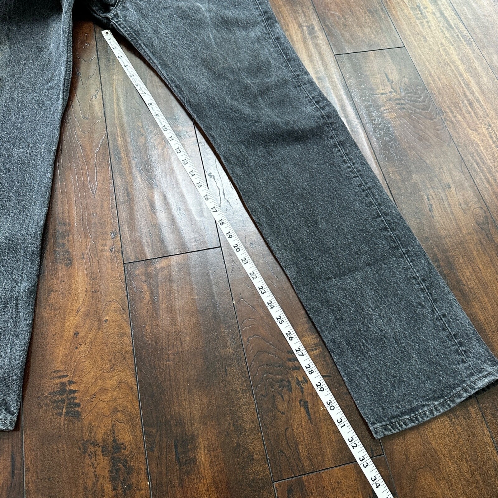 VTG 90s Levis 501 Button Fly 32x34 USA Tag Jeans Black Wash XX Act 30x32