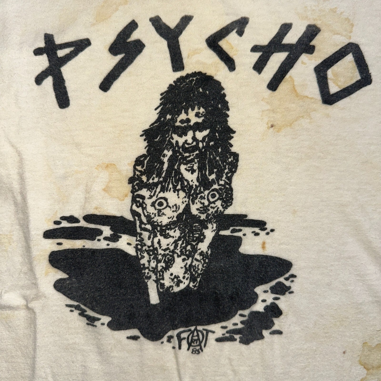 Psycho Vintage T Shirt Concert Boston Punk Grunge Nirvana 80s Band Rock Boro