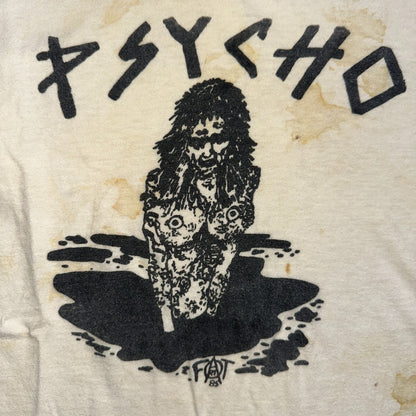 Psycho Vintage T Shirt Concert Boston Punk Grunge Nirvana 80s Band Rock Boro